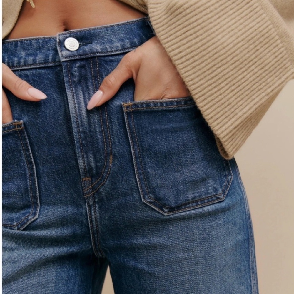 Reformation Alyssa High Rise Wide Leg Long Jeans, Size 29 - Picture 3 of 12
